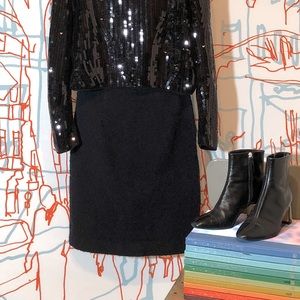 Vintage “Sportster Inc” wool bouclé pencil skirt